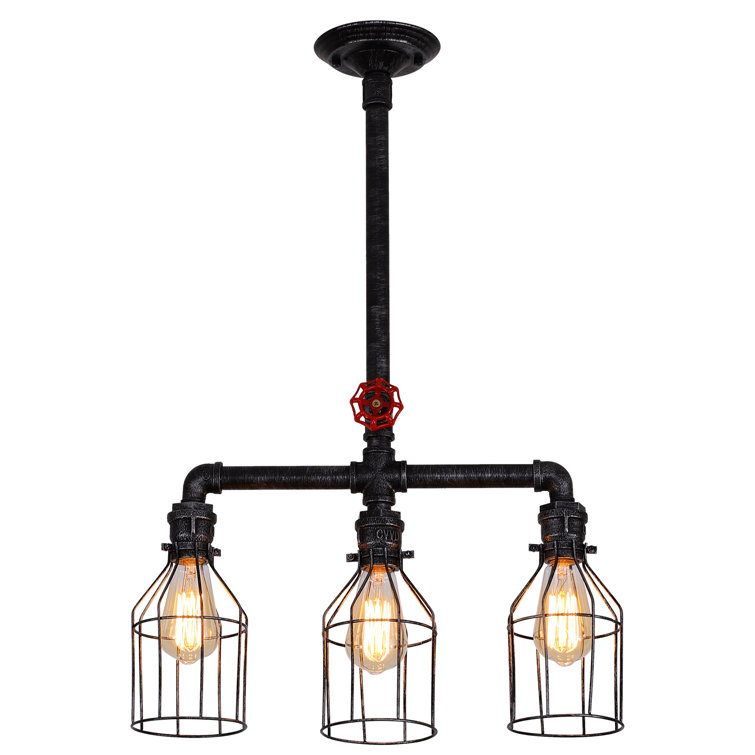 Williston Forge Anye 3 - Light Black Kitchen Island Pendant